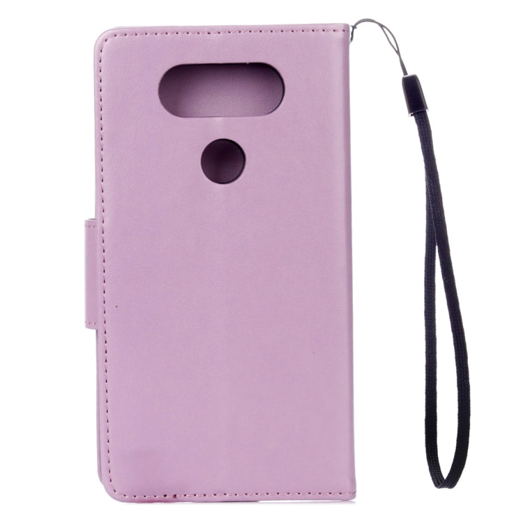 For LG V20 Butterflies Love Flowers Embossing Horizontal Flip Leather Case with Holder & Card Slots & Wallet & Lanyard