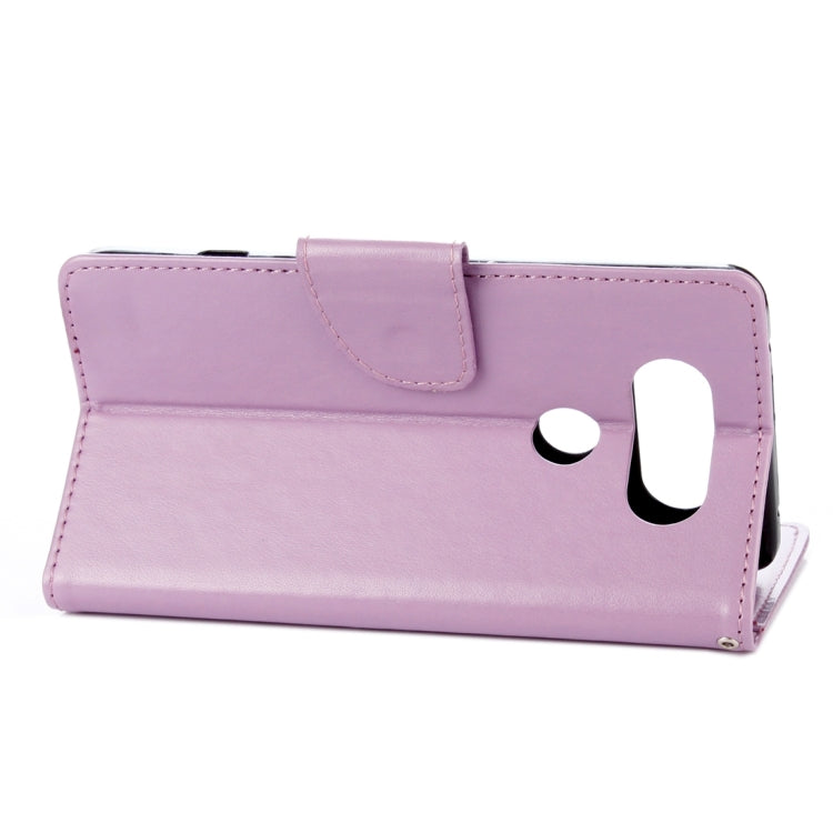 For LG V20 Butterflies Love Flowers Embossing Horizontal Flip Leather Case with Holder & Card Slots & Wallet & Lanyard