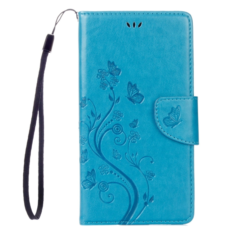 For LG V20 Butterflies Love Flowers Embossing Horizontal Flip Leather Case with Holder & Card Slots & Wallet & Lanyard