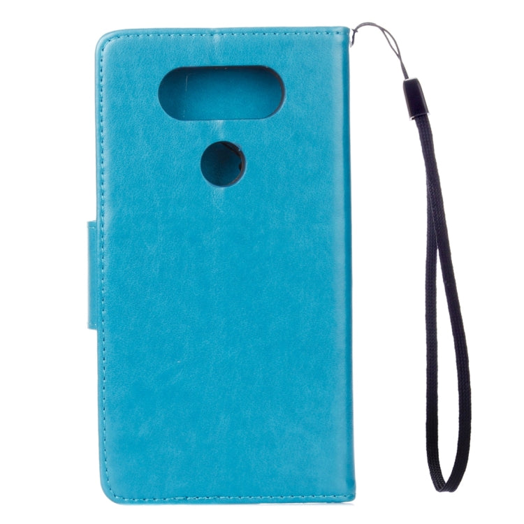 For LG V20 Butterflies Love Flowers Embossing Horizontal Flip Leather Case with Holder & Card Slots & Wallet & Lanyard