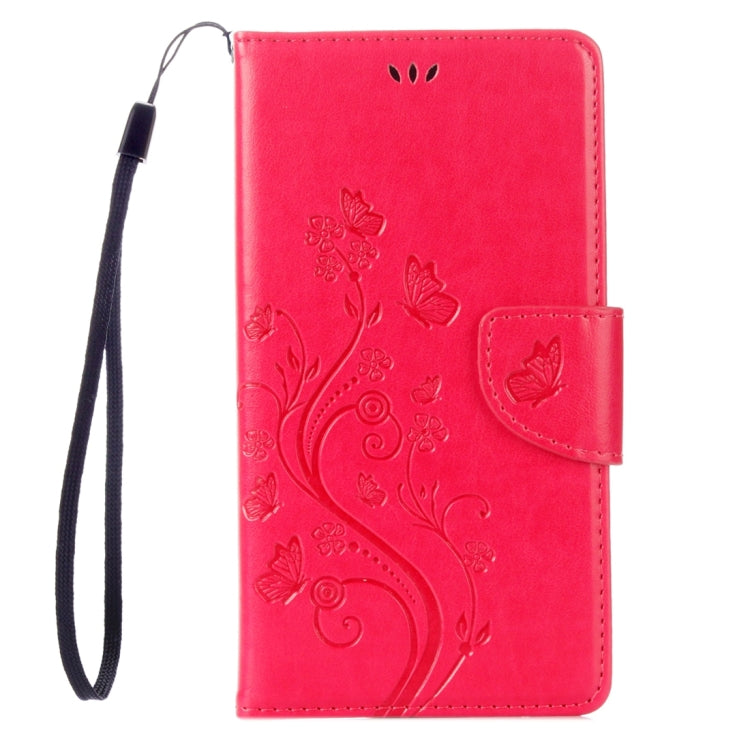 For LG V20 Butterflies Love Flowers Embossing Horizontal Flip Leather Case with Holder & Card Slots & Wallet & Lanyard