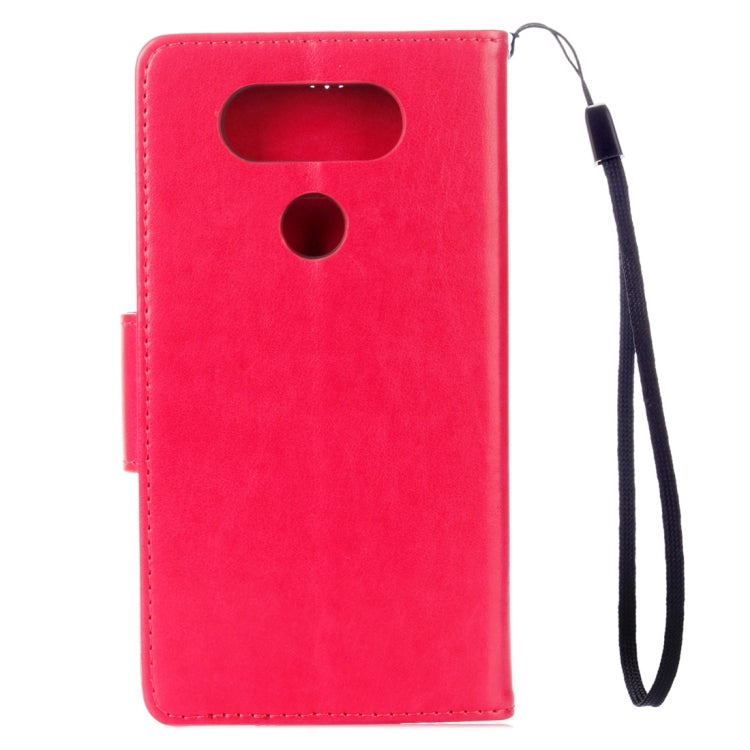 For LG V20 Butterflies Love Flowers Embossing Horizontal Flip Leather Case with Holder & Card Slots & Wallet & Lanyard