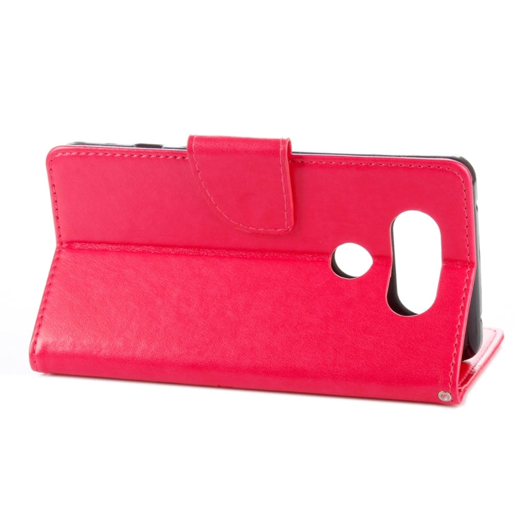 For LG V20 Butterflies Love Flowers Embossing Horizontal Flip Leather Case with Holder & Card Slots & Wallet & Lanyard