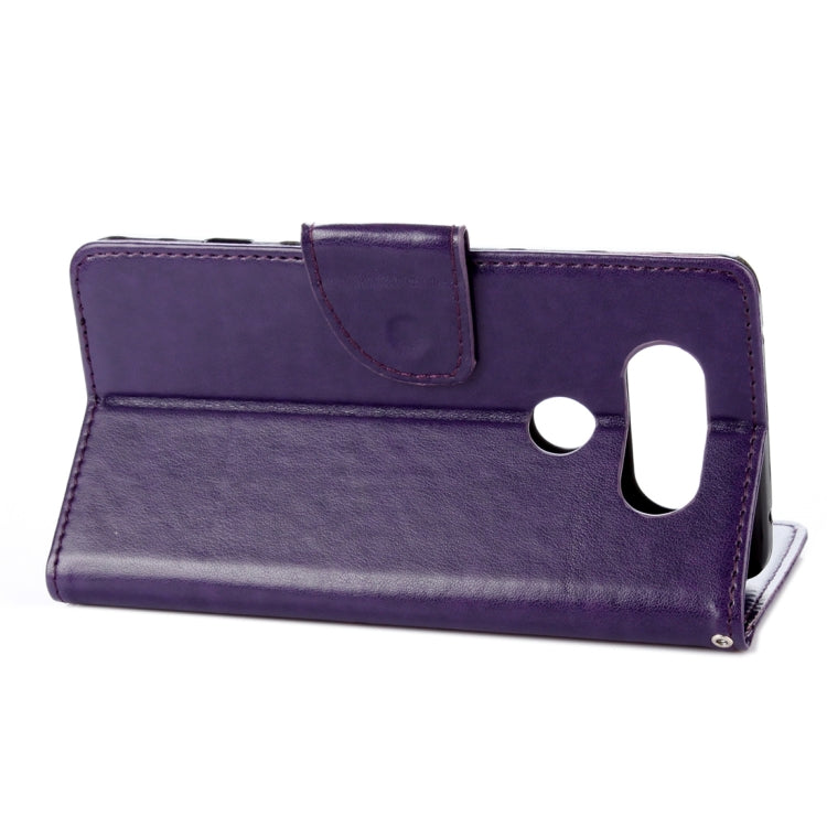 For LG V20 Butterflies Love Flowers Embossing Horizontal Flip Leather Case with Holder & Card Slots & Wallet & Lanyard