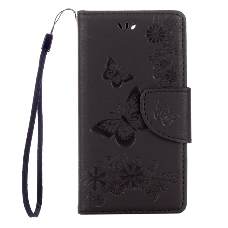 For Sony Xperia X Compact Butterflies Embossing Horizontal Flip Leather Case with Holder & Card Slots & Wallet & Lanyard