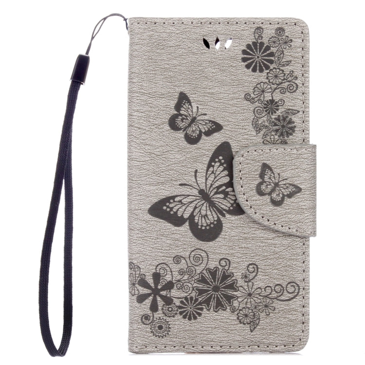 For Sony Xperia X Compact Butterflies Embossing Horizontal Flip Leather Case with Holder & Card Slots & Wallet & Lanyard
