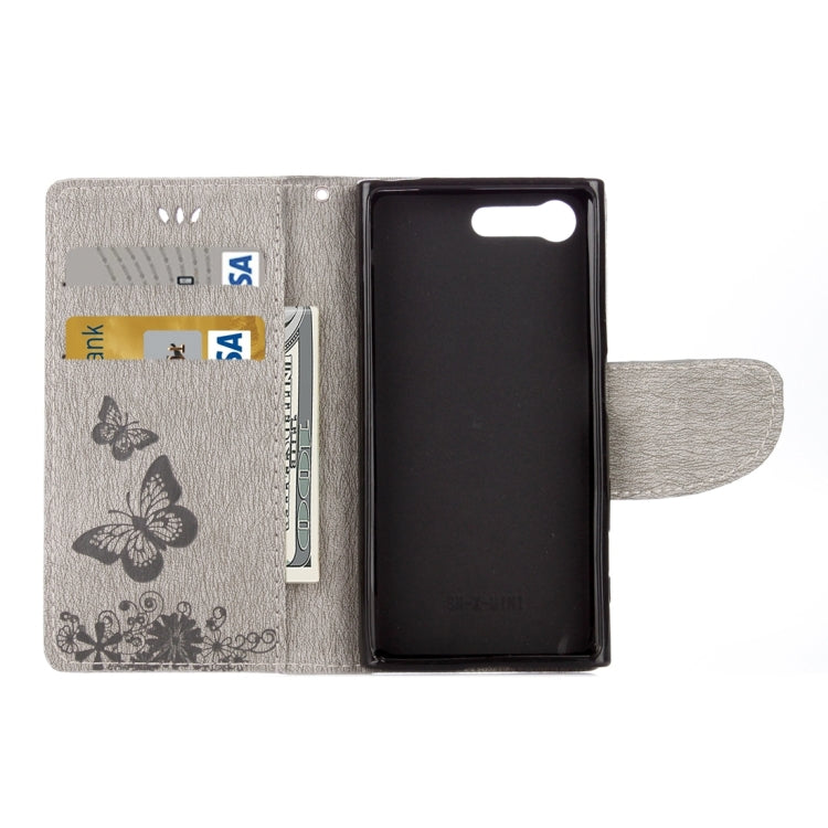 For Sony Xperia X Compact Butterflies Embossing Horizontal Flip Leather Case with Holder & Card Slots & Wallet & Lanyard