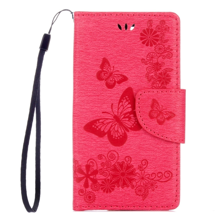 For Sony Xperia X Compact Butterflies Embossing Horizontal Flip Leather Case with Holder & Card Slots & Wallet & Lanyard