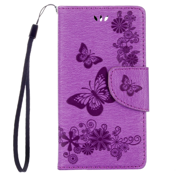 For Sony Xperia X Compact Butterflies Embossing Horizontal Flip Leather Case with Holder & Card Slots & Wallet & Lanyard