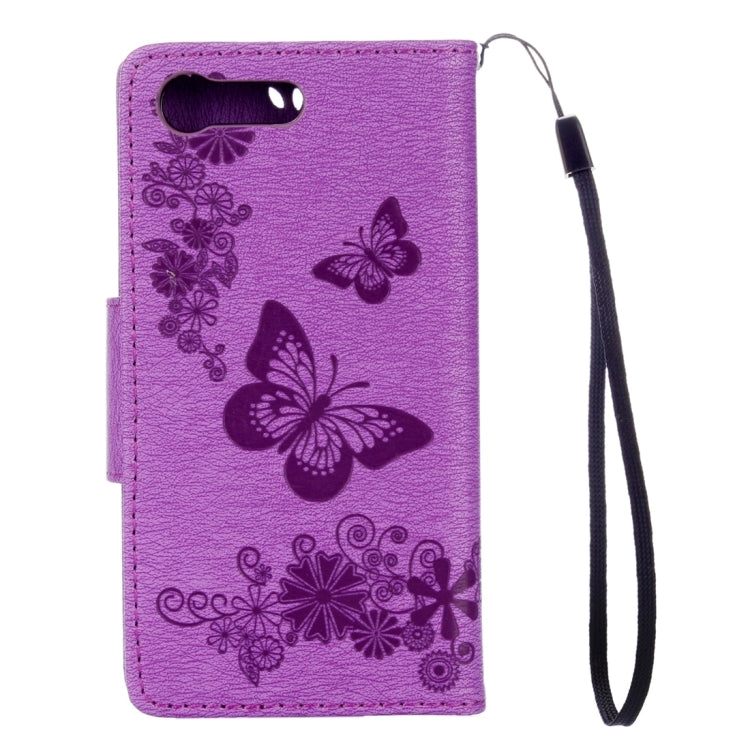 For Sony Xperia X Compact Butterflies Embossing Horizontal Flip Leather Case with Holder & Card Slots & Wallet & Lanyard