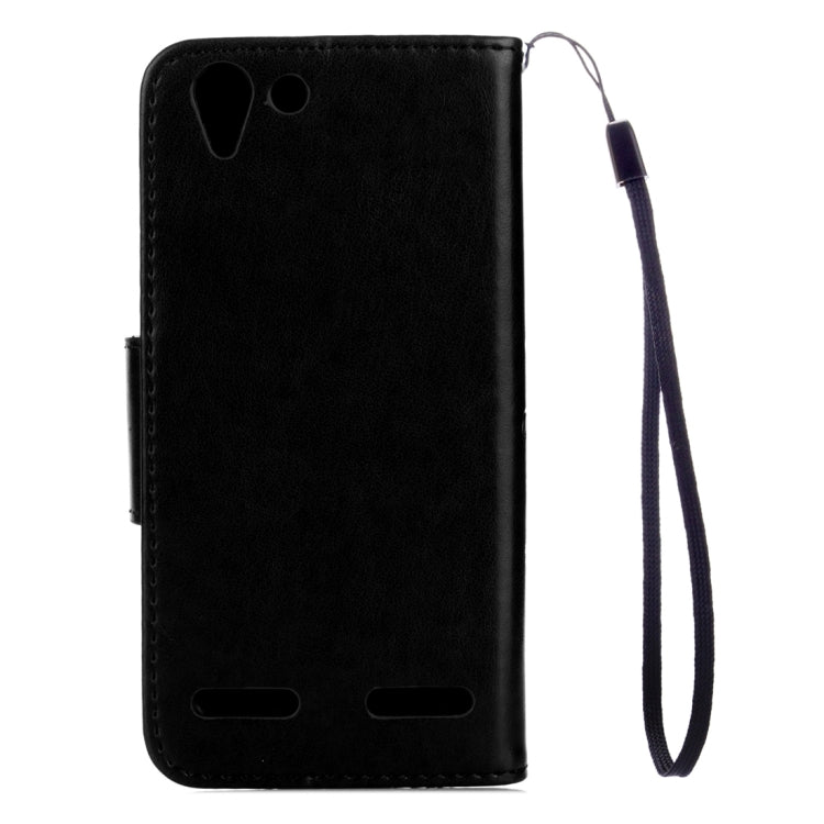 For Lenovo Vibe K5 Butterflies Love Flowers Embossing Horizontal Flip Leather Case with Holder & Card Slots & Wallet & Lanyard