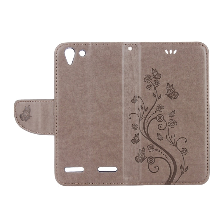 For Lenovo Vibe K5 Butterflies Love Flowers Embossing Horizontal Flip Leather Case with Holder & Card Slots & Wallet & Lanyard