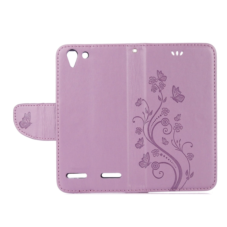For Lenovo Vibe K5 Butterflies Love Flowers Embossing Horizontal Flip Leather Case with Holder & Card Slots & Wallet & Lanyard