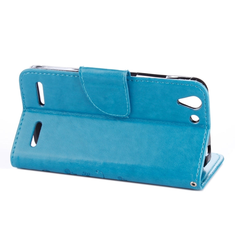 For Lenovo Vibe K5 Butterflies Love Flowers Embossing Horizontal Flip Leather Case with Holder & Card Slots & Wallet & Lanyard