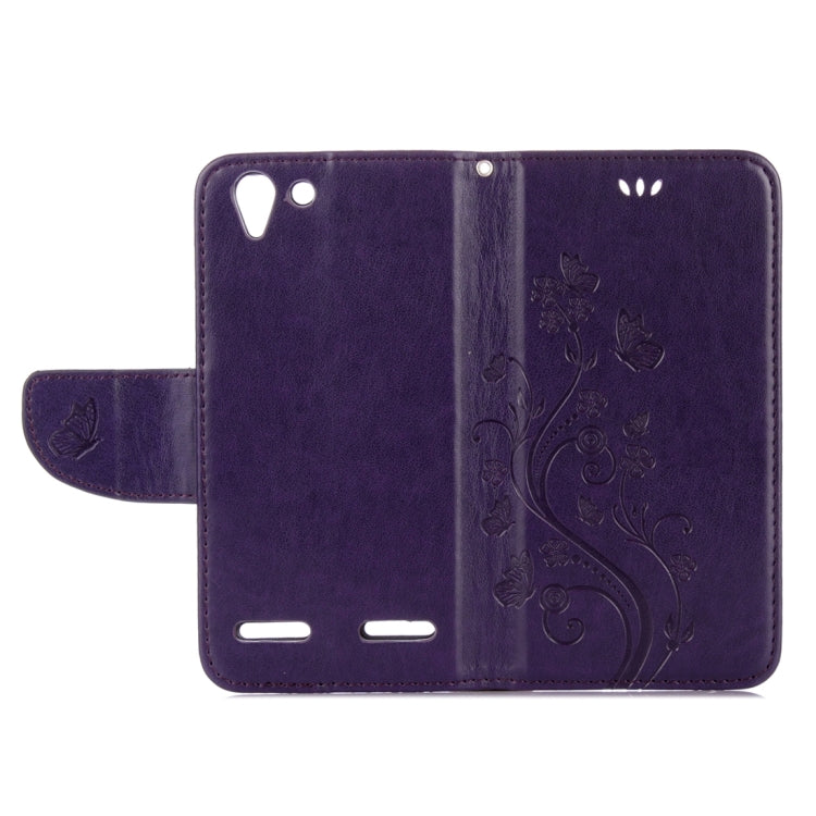 For Lenovo Vibe K5 Butterflies Love Flowers Embossing Horizontal Flip Leather Case with Holder & Card Slots & Wallet & Lanyard