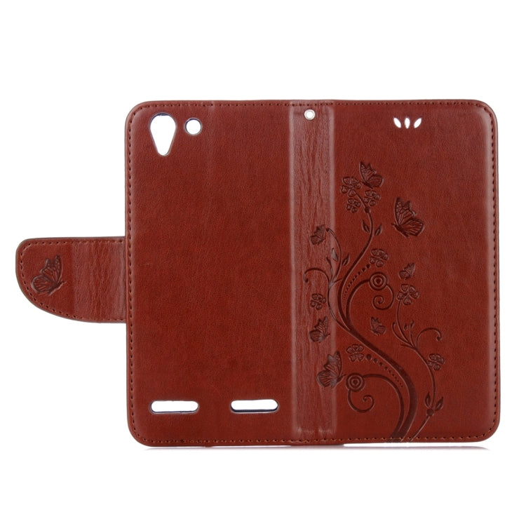 For Lenovo Vibe K5 Butterflies Love Flowers Embossing Horizontal Flip Leather Case with Holder & Card Slots & Wallet & Lanyard