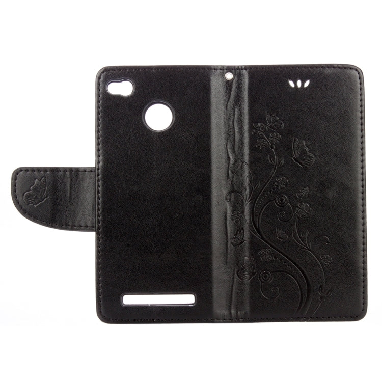 For Xiaomi Redmi 3 Pro / 3s Butterflies Love Flowers Embossing Horizontal Flip Leather Case with Holder & Card Slots & Wallet & Lanyard