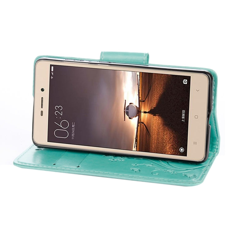 For Xiaomi Redmi 3 Pro / 3s Butterflies Love Flowers Embossing Horizontal Flip Leather Case with Holder & Card Slots & Wallet & Lanyard