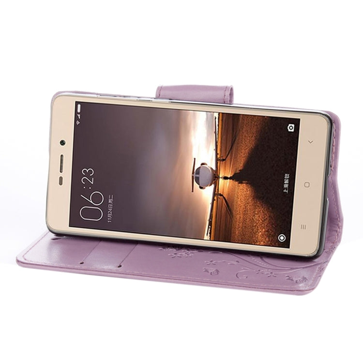 For Xiaomi Redmi 3 Pro / 3s Butterflies Love Flowers Embossing Horizontal Flip Leather Case with Holder & Card Slots & Wallet & Lanyard