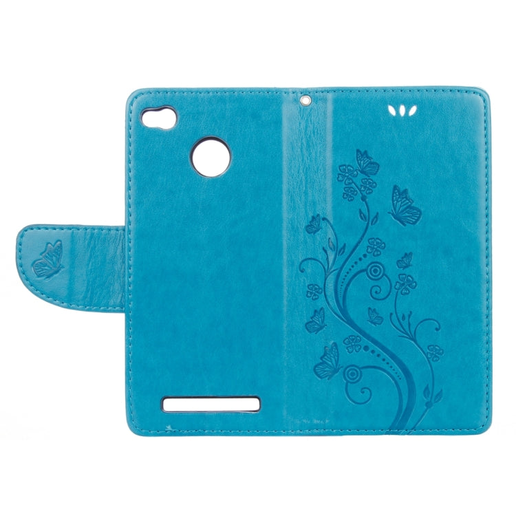 For Xiaomi Redmi 3 Pro / 3s Butterflies Love Flowers Embossing Horizontal Flip Leather Case with Holder & Card Slots & Wallet & Lanyard
