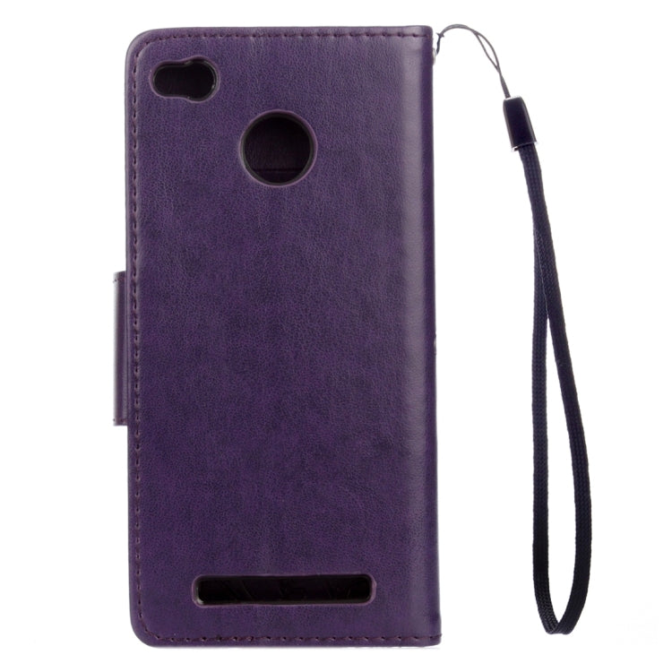 For Xiaomi Redmi 3 Pro / 3s Butterflies Love Flowers Embossing Horizontal Flip Leather Case with Holder & Card Slots & Wallet & Lanyard