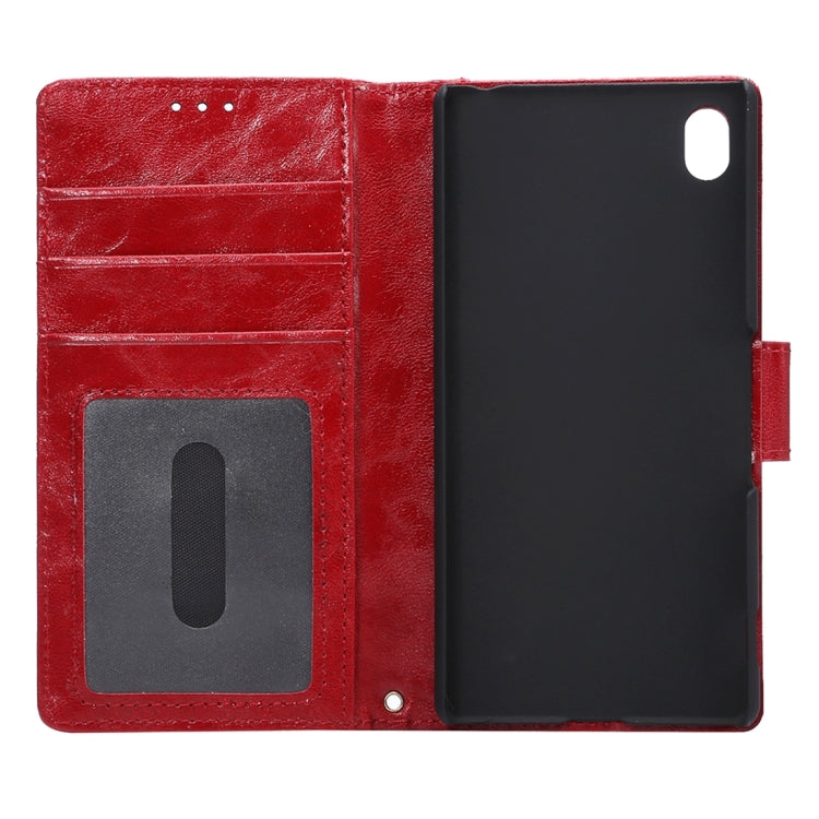 For Sony Xperia Z4 / Z3+ Oil Wax and Crazy Horse Texture Horizontal Flip Leather Case with Photo Frame & Holder & Card Slots & Wallet & Lanyard