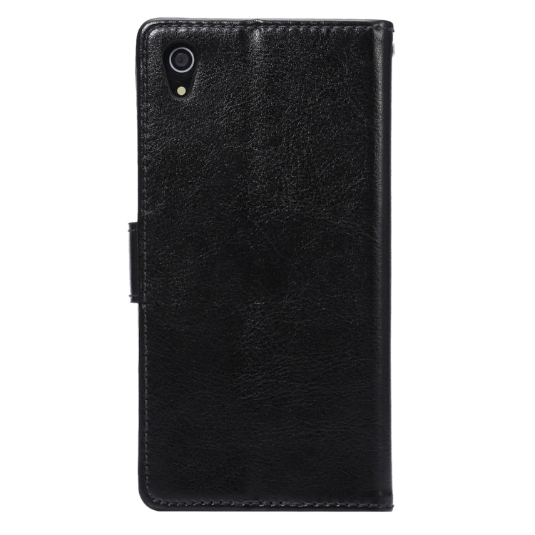 For Sony Xperia Z5 Crazy Horse Texture Horizontal Flip Leather Case with Photo Frame & Holder & Card Slots & Wallet & Lanyard