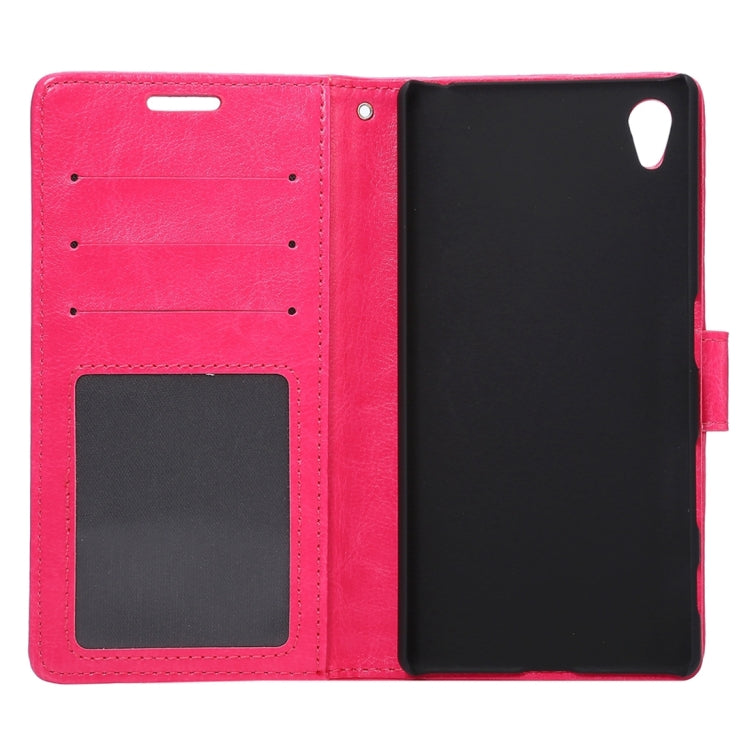 For Sony Xperia Z5 Crazy Horse Texture Horizontal Flip Leather Case with Photo Frame & Holder & Card Slots & Wallet & Lanyard