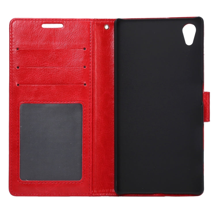 For Sony Xperia Z5 Crazy Horse Texture Horizontal Flip Leather Case with Photo Frame & Holder & Card Slots & Wallet & Lanyard