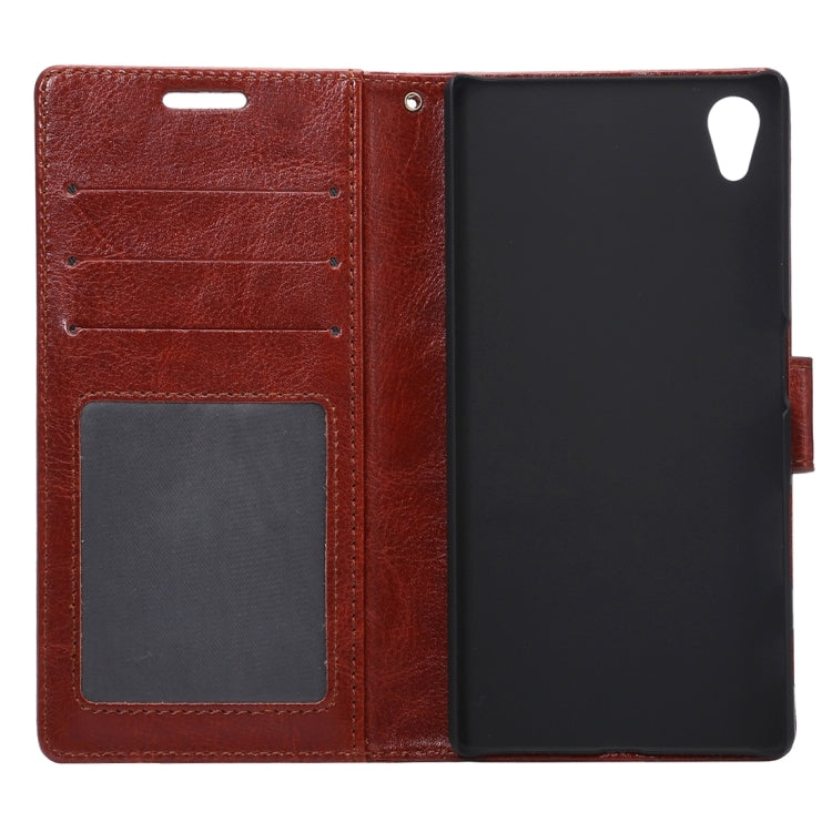 For Sony Xperia Z5 Crazy Horse Texture Horizontal Flip Leather Case with Photo Frame & Holder & Card Slots & Wallet & Lanyard