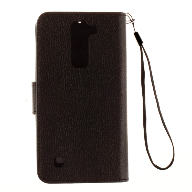 For LG K7 Litchi Texture Horizontal Flip Leather Case with Holder & Card Slots & Wallet & Photo Frame & Lanyard