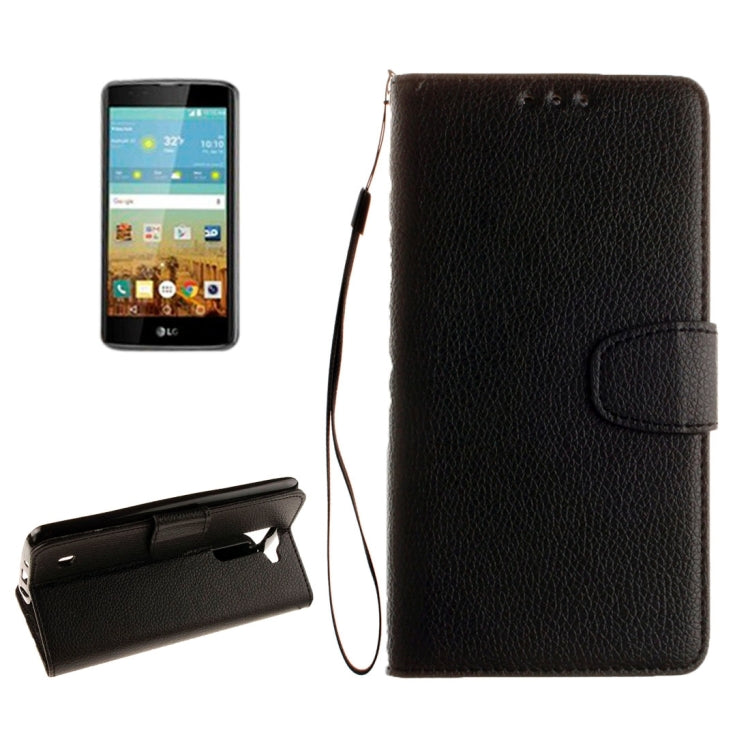 For LG K7 Litchi Texture Horizontal Flip Leather Case with Holder & Card Slots & Wallet & Photo Frame & Lanyard