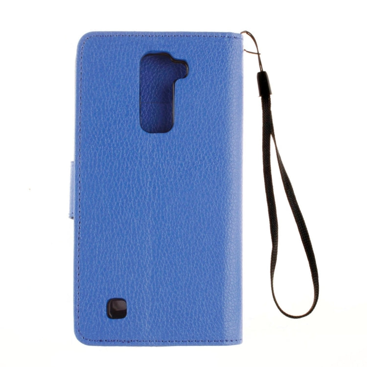 For LG K7 Litchi Texture Horizontal Flip Leather Case with Holder & Card Slots & Wallet & Photo Frame & Lanyard