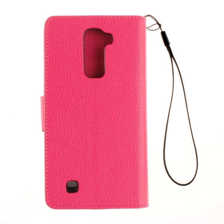 For LG K7 Litchi Texture Horizontal Flip Leather Case with Holder & Card Slots & Wallet & Photo Frame & Lanyard