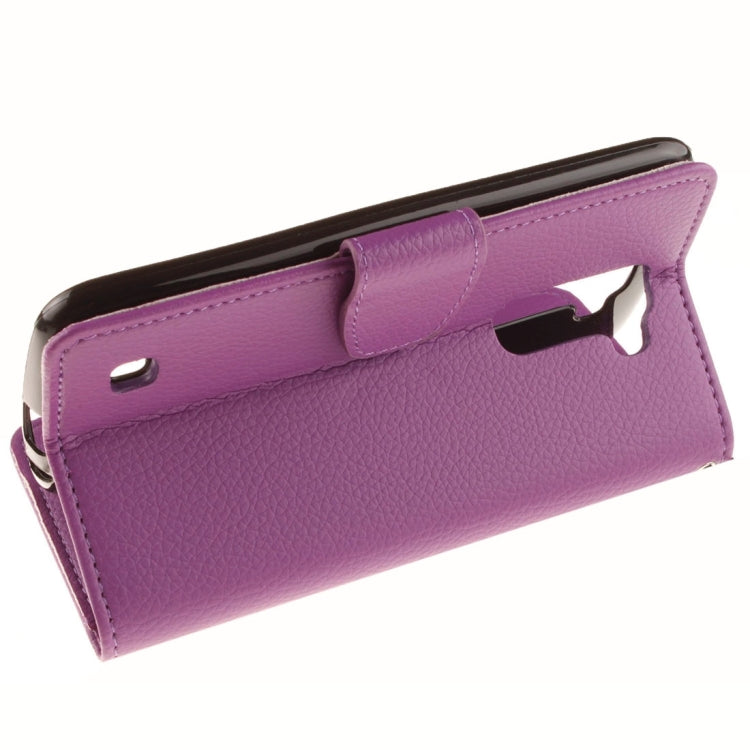 For LG K7 Litchi Texture Horizontal Flip Leather Case with Holder & Card Slots & Wallet & Photo Frame & Lanyard