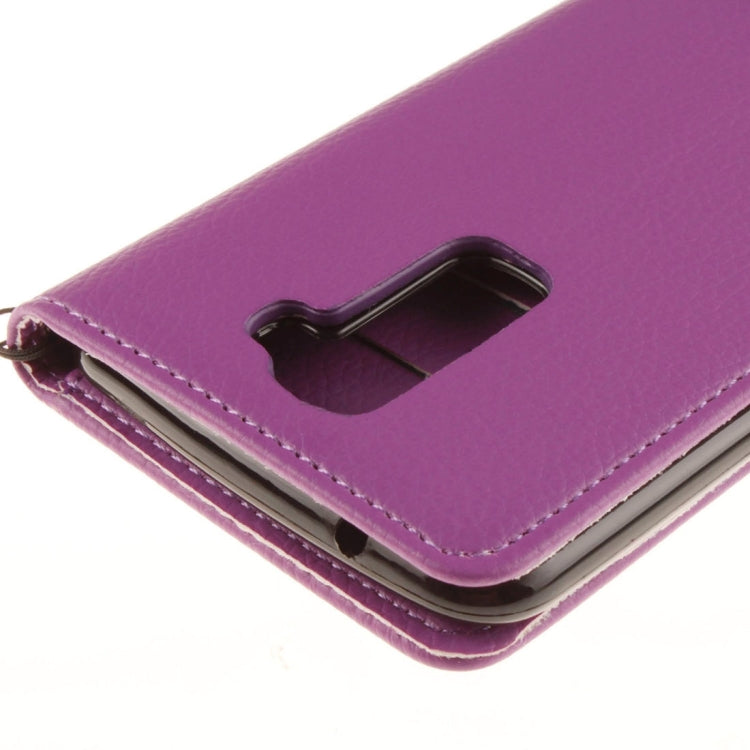 For LG K7 Litchi Texture Horizontal Flip Leather Case with Holder & Card Slots & Wallet & Photo Frame & Lanyard