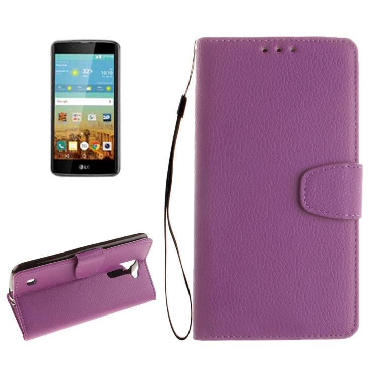 For LG K7 Litchi Texture Horizontal Flip Leather Case with Holder & Card Slots & Wallet & Photo Frame & Lanyard