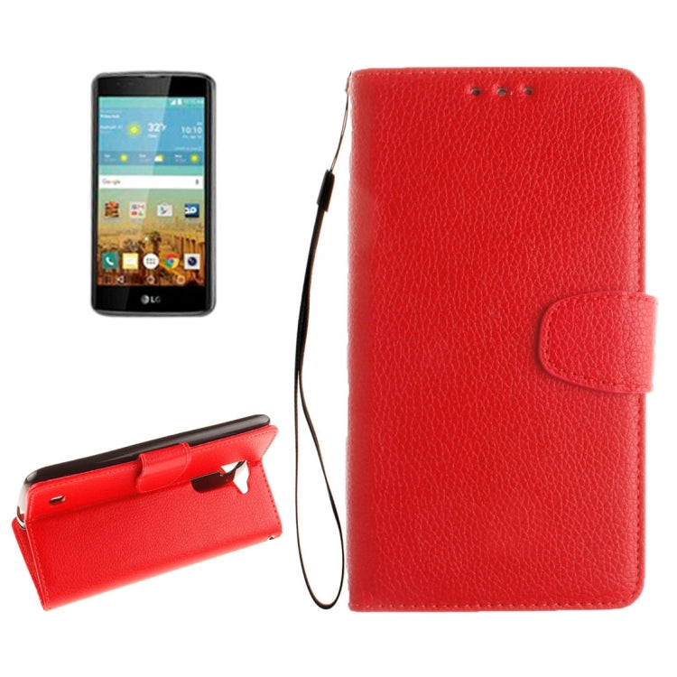For LG K7 Litchi Texture Horizontal Flip Leather Case with Holder & Card Slots & Wallet & Photo Frame & Lanyard