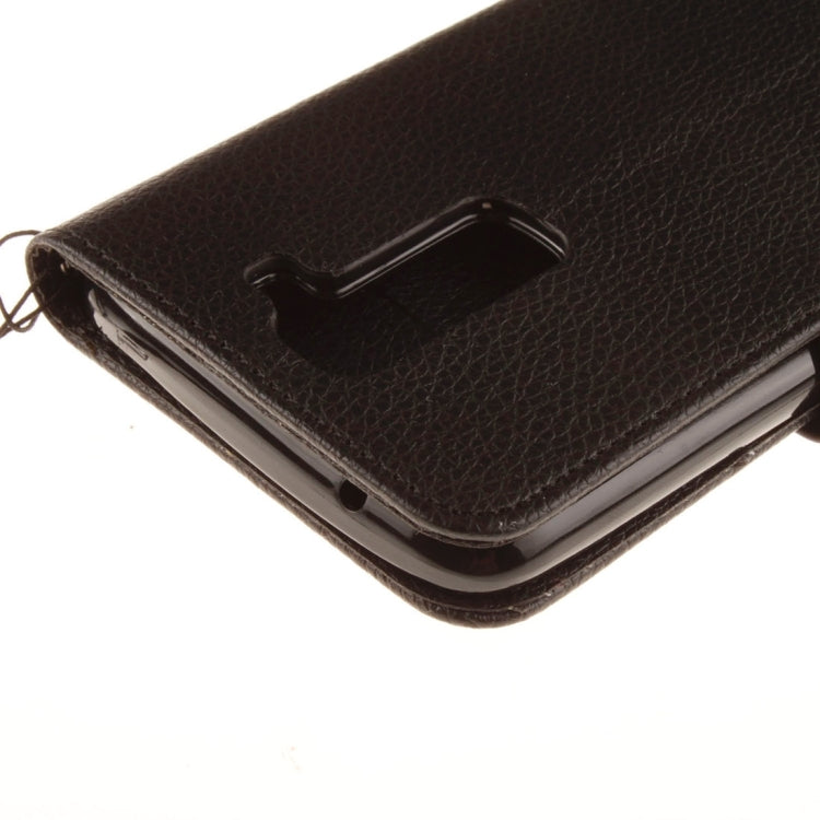 For LG K10 Litchi Texture Horizontal Flip Leather Case with Holder & Card Slots & Wallet & Photo Frame & Lanyard