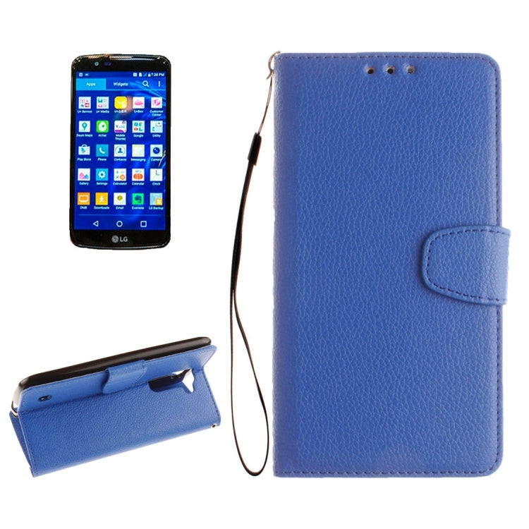 For LG K10 Litchi Texture Horizontal Flip Leather Case with Holder & Card Slots & Wallet & Photo Frame & Lanyard
