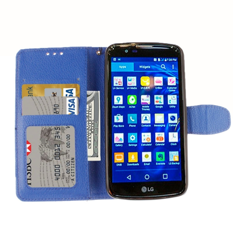 For LG K10 Litchi Texture Horizontal Flip Leather Case with Holder & Card Slots & Wallet & Photo Frame & Lanyard