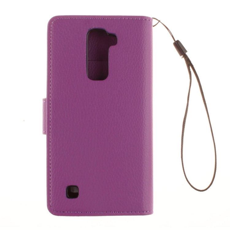 For LG K10 Litchi Texture Horizontal Flip Leather Case with Holder & Card Slots & Wallet & Photo Frame & Lanyard