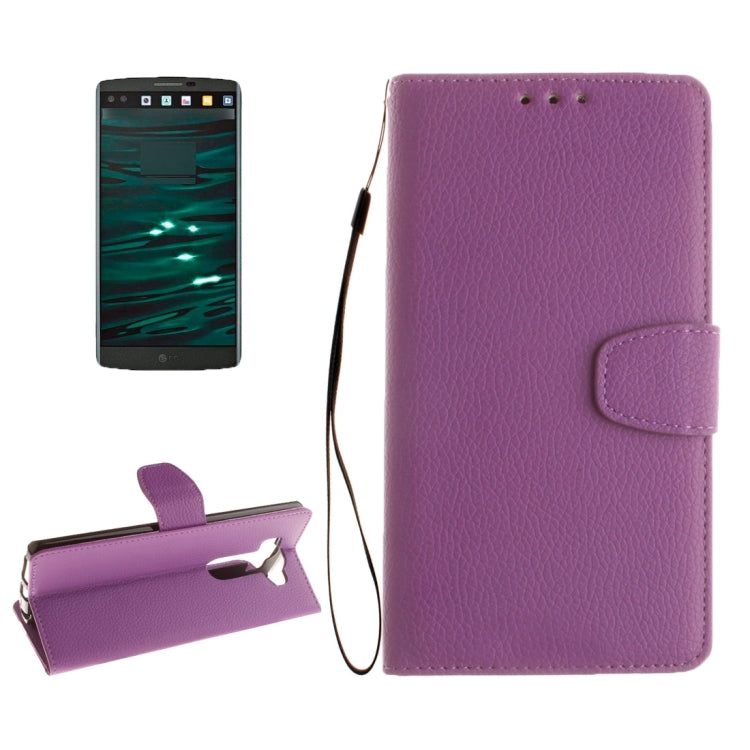 For LG V10 Litchi Texture Horizontal Flip Leather Case with Holder & Card Slots & Wallet & Photo Frame & Lanyard