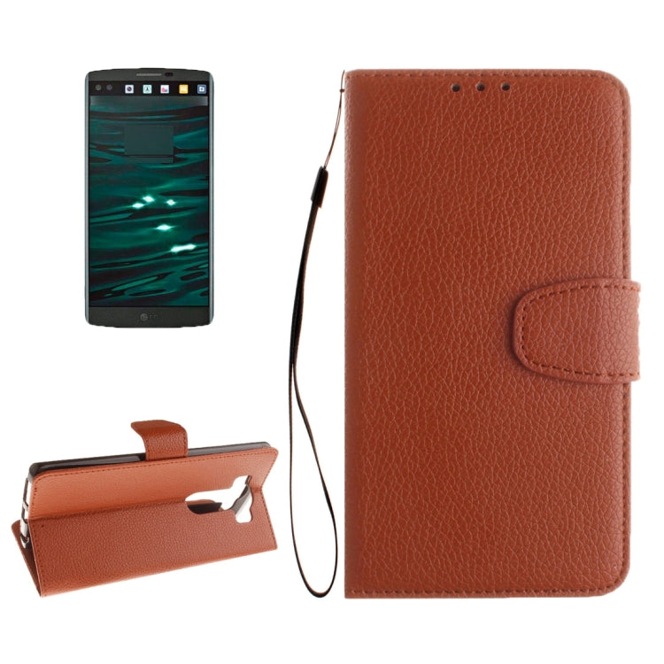 For LG V10 Litchi Texture Horizontal Flip Leather Case with Holder & Card Slots & Wallet & Photo Frame & Lanyard