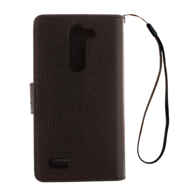 For LG L Bello D337 Litchi Texture Horizontal Flip Leather Case with Holder & Card Slots & Wallet & Photo Frame & Lanyard