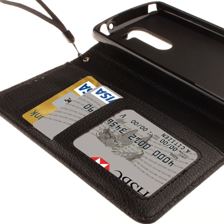 For LG L Bello D337 Litchi Texture Horizontal Flip Leather Case with Holder & Card Slots & Wallet & Photo Frame & Lanyard