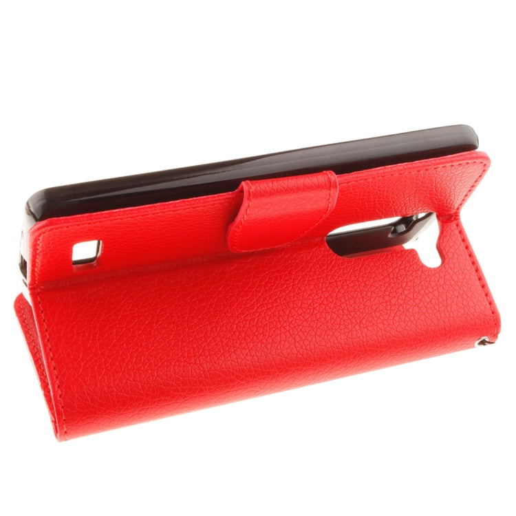 For LG L Bello D337 Litchi Texture Horizontal Flip Leather Case with Holder & Card Slots & Wallet & Photo Frame & Lanyard