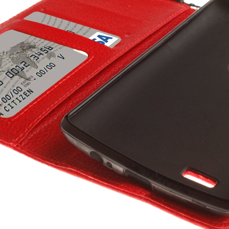 For LG G Flex 2 Litchi Texture Horizontal Flip Leather Case with Holder & Card Slots & Wallet & Photo Frame & Lanyard