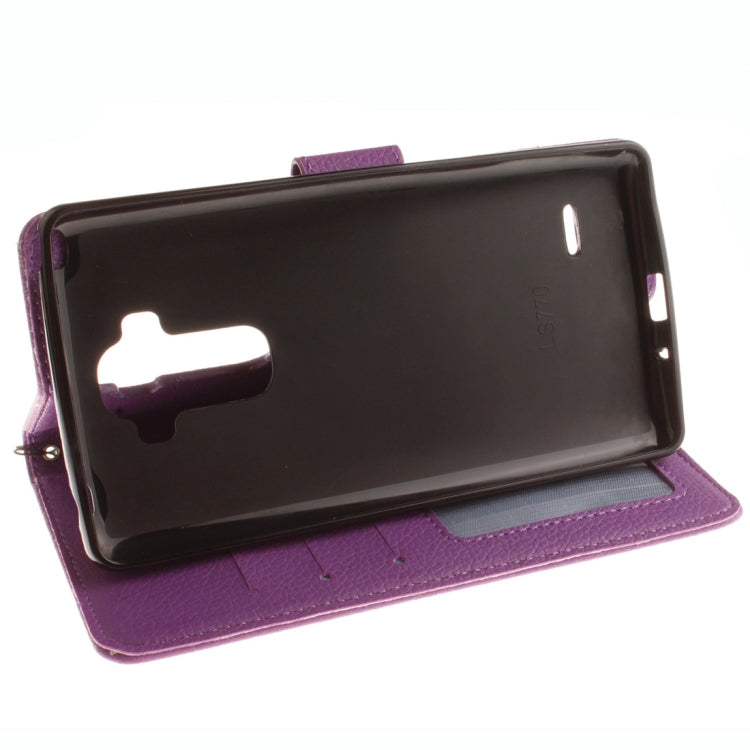 For LG G4 Stylus Litchi Texture Horizontal Flip Leather Case with Holder & Card Slots & Wallet & Photo Frame & Lanyard