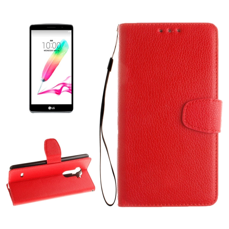 For LG G4 Stylus Litchi Texture Horizontal Flip Leather Case with Holder & Card Slots & Wallet & Photo Frame & Lanyard